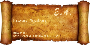 Eszes Agaton névjegykártya